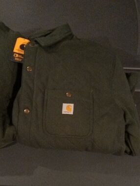 Carhartt Men's Olive Quilted Work Jacket